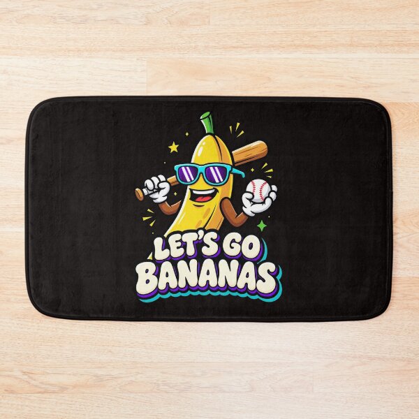 Item preview, Let's Go Bananas Cool Baseball Character Pun Graphic designed and sold by YAWO-PAE.