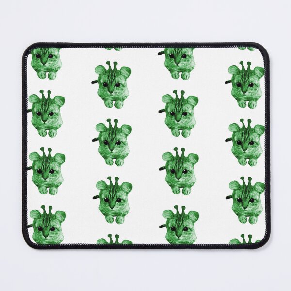 Item preview, Silly Tabby Cat Green Alien Meme Art designed and sold by fahiko.