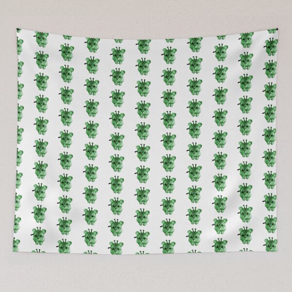 Item preview, Silly Tabby Cat Green Alien Meme Art designed and sold by fahiko.