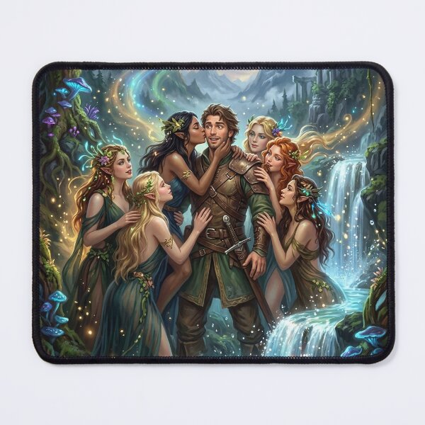 Item preview, Nymphs Welcoming a Wanderer to Their Sacred Grove designed and sold by Lucid Dream Pixel.
