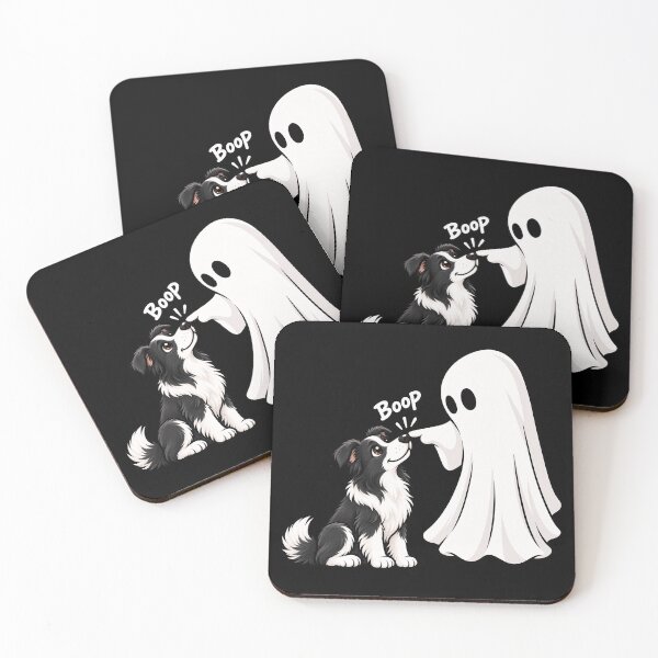 Item preview, Funny Ghost Border Collie Dog Boop Halloween Design Mom Dad designed and sold by rafaeltto.