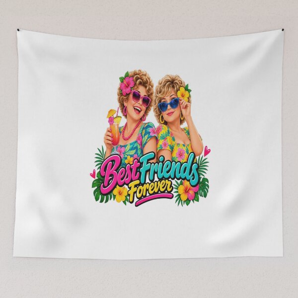 Item preview, Best Friends Forever Colorful Floral Design designed and sold by Artbysarmina.
