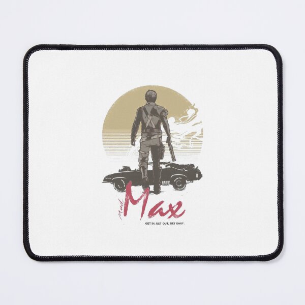 Item preview, Post Apocalyptic Desert Warrior Muscle Car Sunset Art designed and sold by GertrudHauser.
