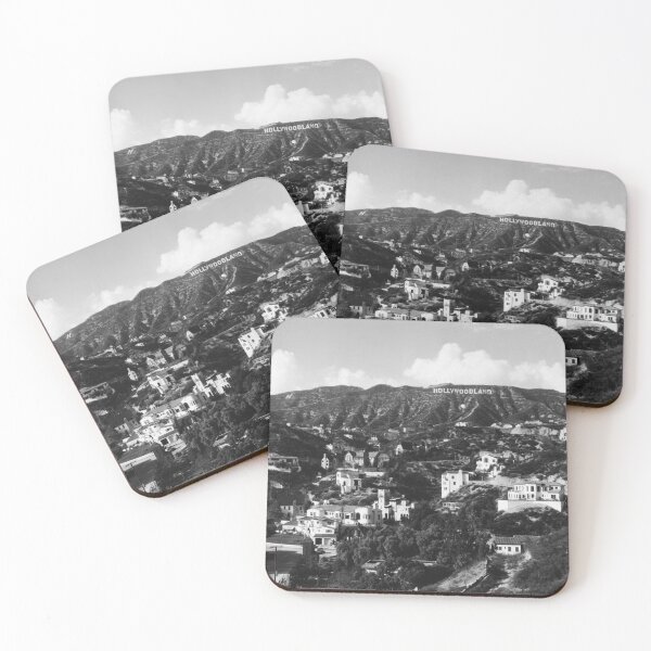 Item preview, 1925 Hollywood Hills and Hollywoodland sign vintage black and white photograph designed and sold by Astrid Arkhangelsky.
