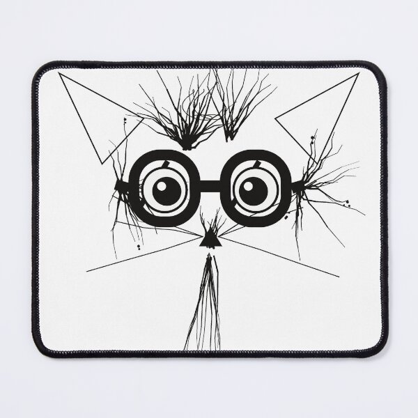 Item preview, Quirky Minimalist Fox In Glasses Abstract Black And White Line Art Sticker designed and sold by VanSum.
