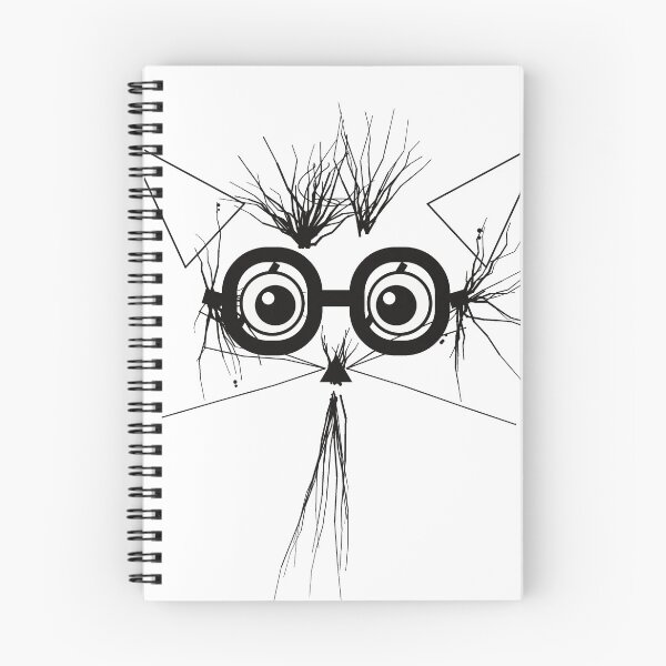 Item preview, Quirky Minimalist Fox In Glasses Abstract Black And White Line Art Sticker designed and sold by VanSum.