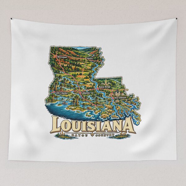 Item preview, Vintage Louisiana Travel Souvenir Landmark Gift designed and sold by MichaeIRellov.