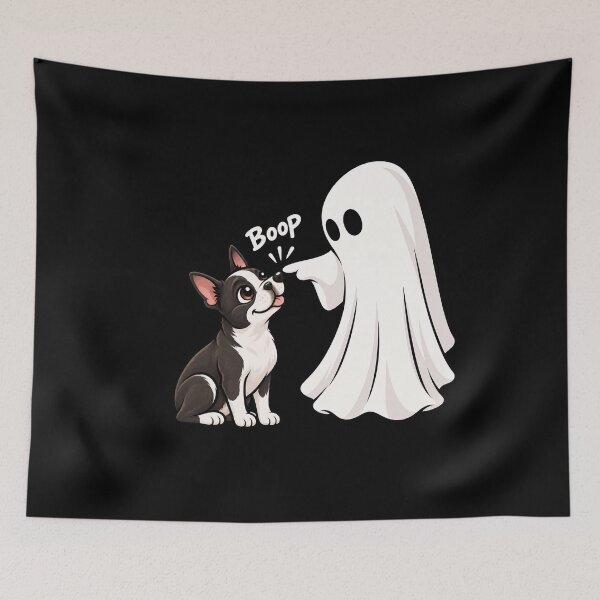 Item preview, Funny Ghost Boston Terrier Dog Boop Halloween Design Mom Dad designed and sold by rafaeltto.