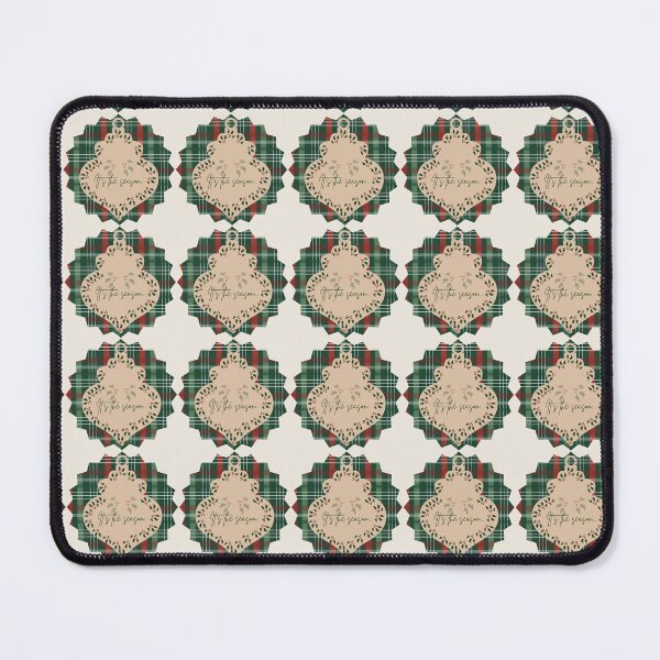 Item preview, It's the Season Dark Plaid Christmas Ornament Art designed and sold by Liberarteprint.