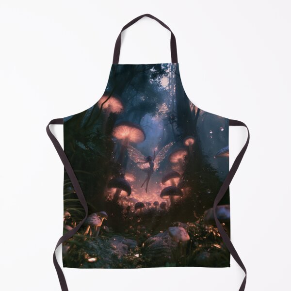 Item preview, A delicate Fairy dancing among glowing mushrooms in an enchanted woodland at twilight, Fantasy & Mythological Creatures designed and sold by CDC40.