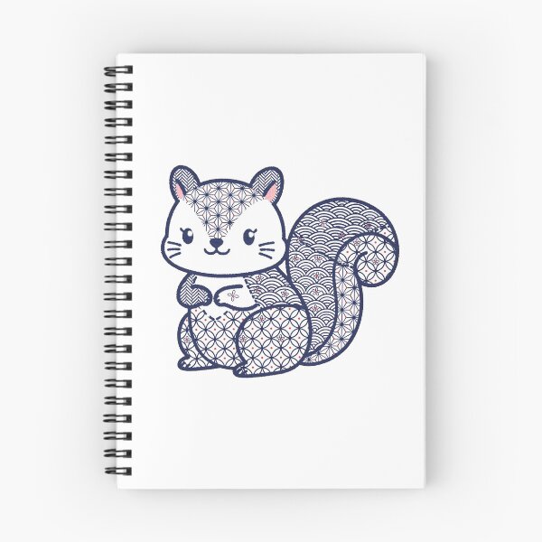 Item preview, squirrel in sashiko style cute animal designed and sold by Maewshooter.