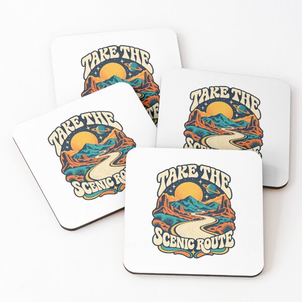 Item preview, Take the Scenic Route – Retro Cosmic Desert Adventure designed and sold by Magic Journey.