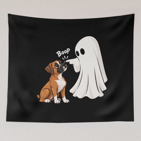 Item preview, Funny Ghost Boxer Dog Boop Halloween Design Mom Dad designed and sold by rafaeltto.