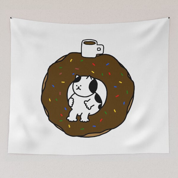 Item preview, a Cat on a donut designed and sold by superbaechoo.