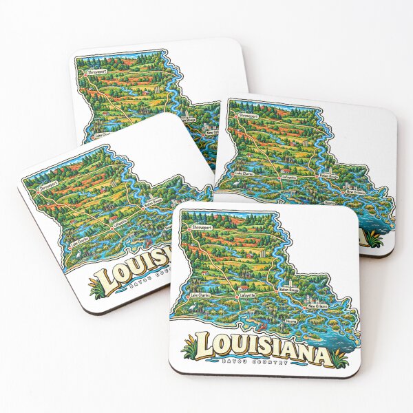Item preview, Hand Drawn Louisiana Travel Souvenir Landmark Gift designed and sold by MichaeIRellov.