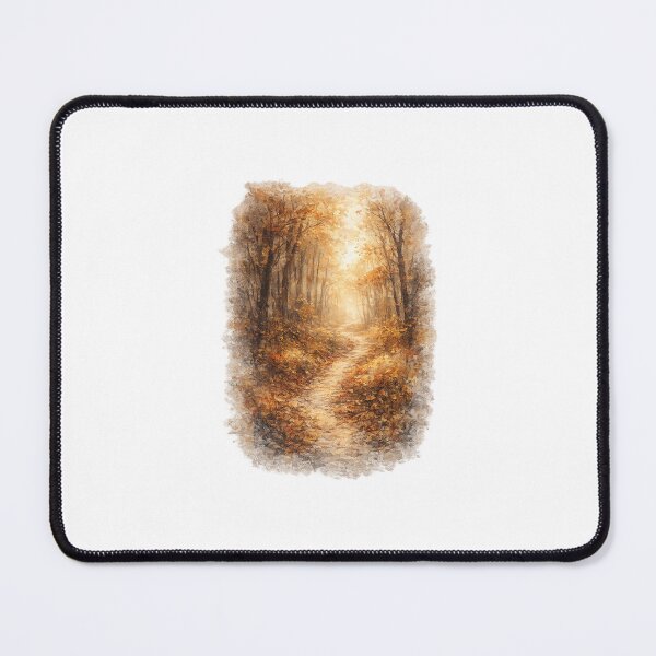 Item preview, Autumn Forest Path | Fall Foliage Watercolor Landscape designed and sold by PawsAndpetalstudio.