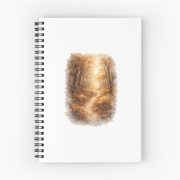 Item preview, Autumn Forest Path | Fall Foliage Watercolor Landscape designed and sold by PawsAndpetalstudio.
