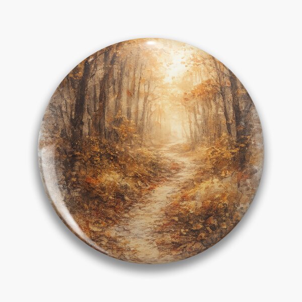 Item preview, Autumn Forest Path | Fall Foliage Watercolor Landscape designed and sold by PawsAndpetalstudio.