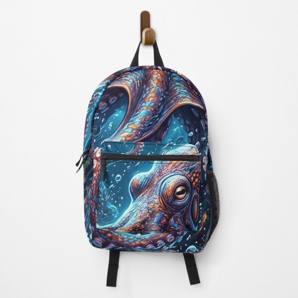 Item preview, Majestic Giant Octopus in a Vibrant Coral Reef designed and sold by Lucid Dream Pixel.
