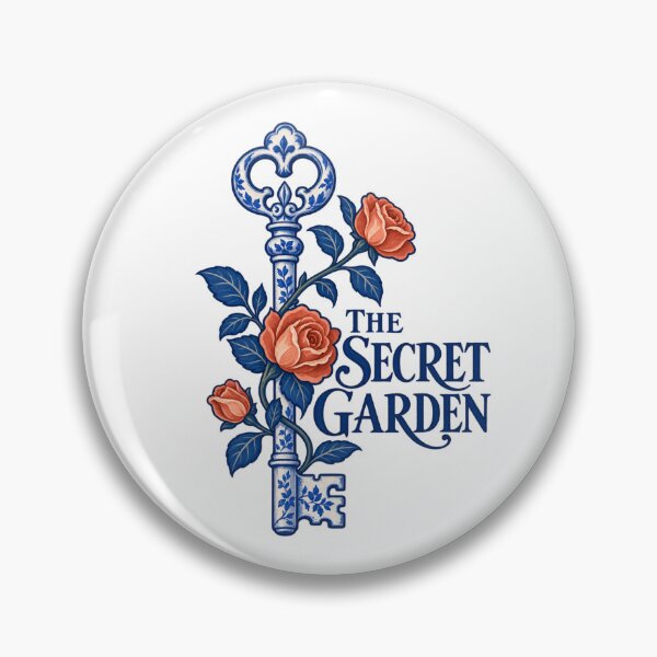 Item preview, The Secret Garden – Blue China Key and Roses designed and sold by Fenay Designs.