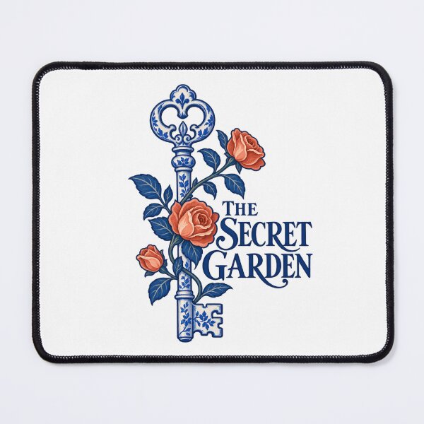 Item preview, The Secret Garden – Blue China Key and Roses designed and sold by Fenay Designs.