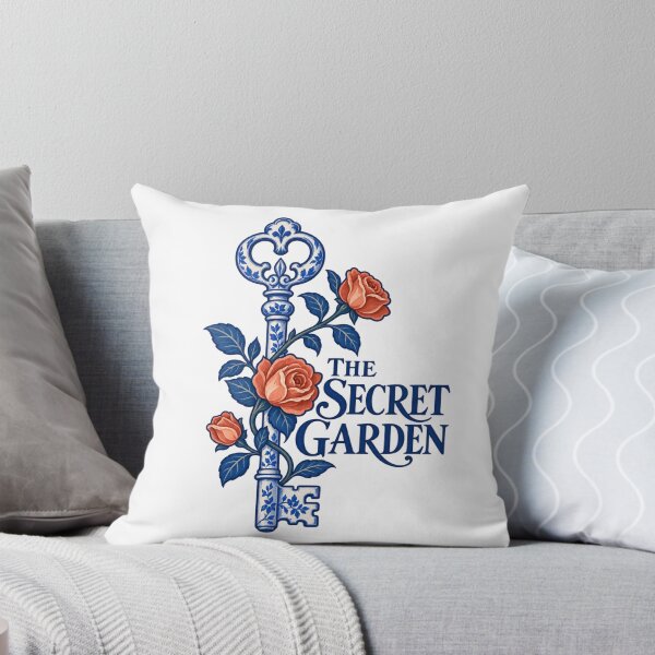 Item preview, The Secret Garden – Blue China Key and Roses designed and sold by Fenay Designs.
