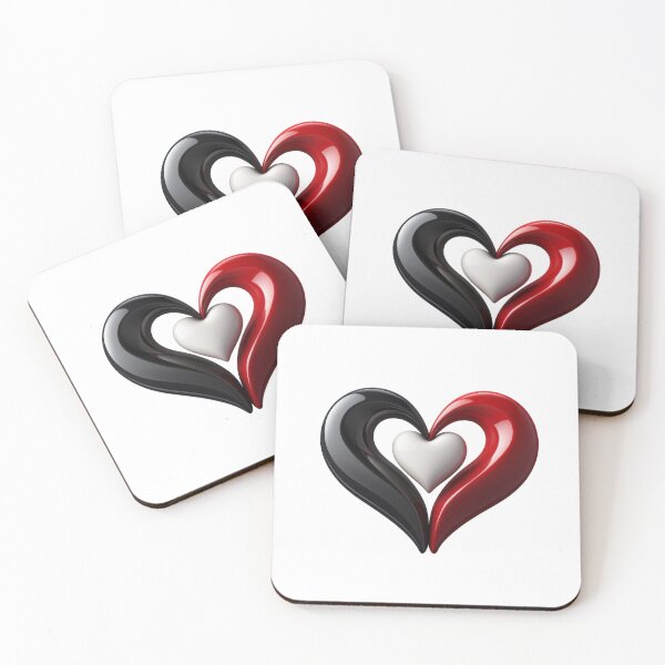 Item preview, Red and black heart logo designed and sold by MiraCleAI.