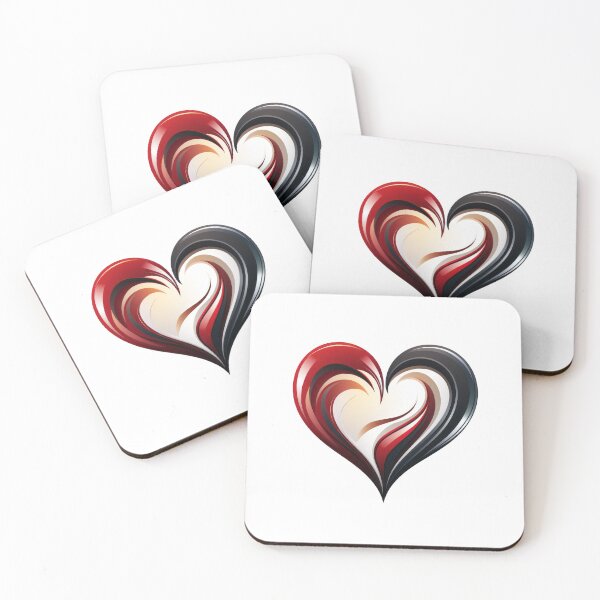 Item preview, Red and black heart logo designed and sold by MiraCleAI.