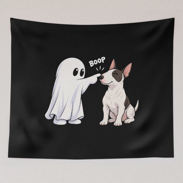 Item preview, Funny Ghost Bull Terrier Dog Boop Halloween Design Mom Dad designed and sold by rafaeltto.