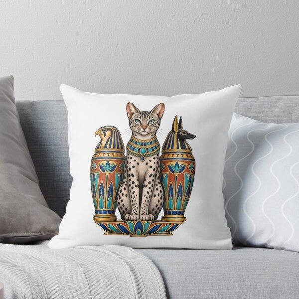 Item preview, Egyptian Mau Sacred Cat Horus Anubis Canopic Jars designed and sold by Old's Cool Cat Studio.