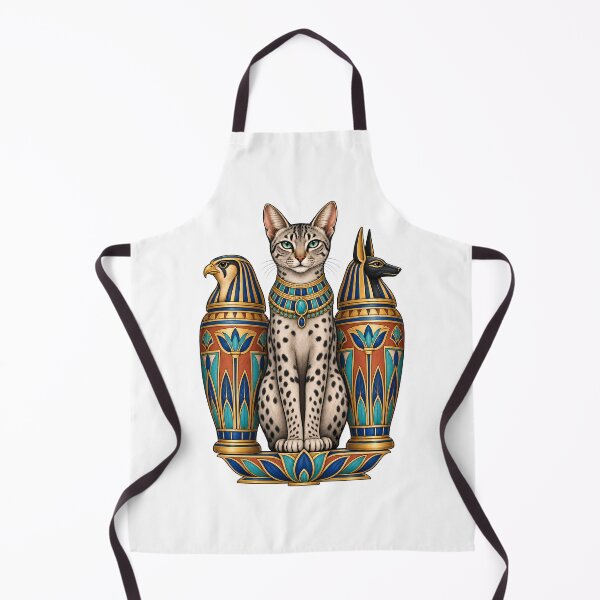 Item preview, Egyptian Mau Sacred Cat Horus Anubis Canopic Jars designed and sold by Old's Cool Cat Studio.