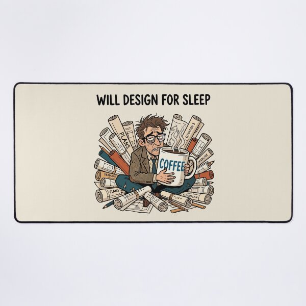 Item preview, Exhausted Architect Will Design for Sleep designed and sold by AIG - Andrei Ilie Graphics.
