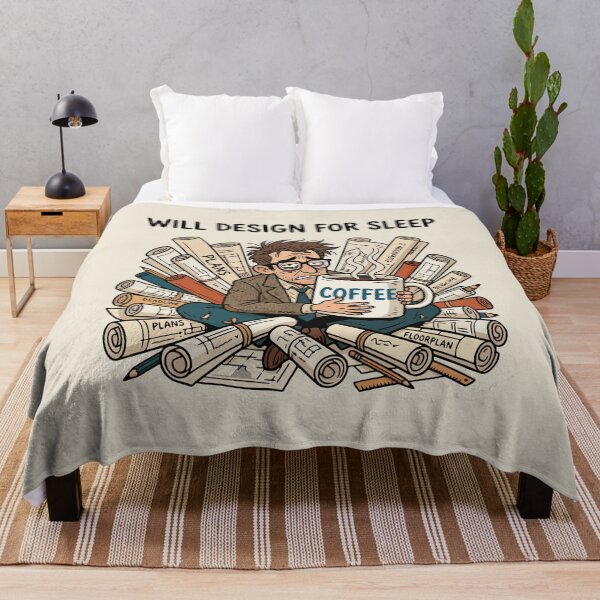 Item preview, Exhausted Architect Will Design for Sleep designed and sold by AIG - Andrei Ilie Graphics.