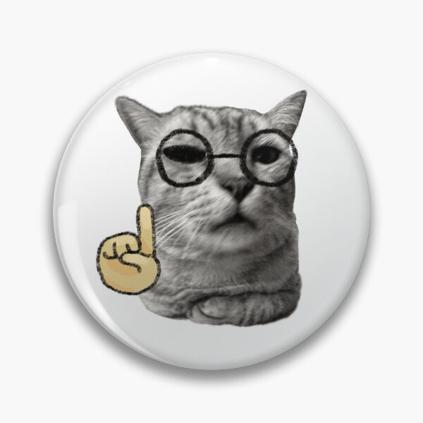 Item preview, Silly Tabby Cat Nerd Pointing Glasses Meme designed and sold by fahiko.