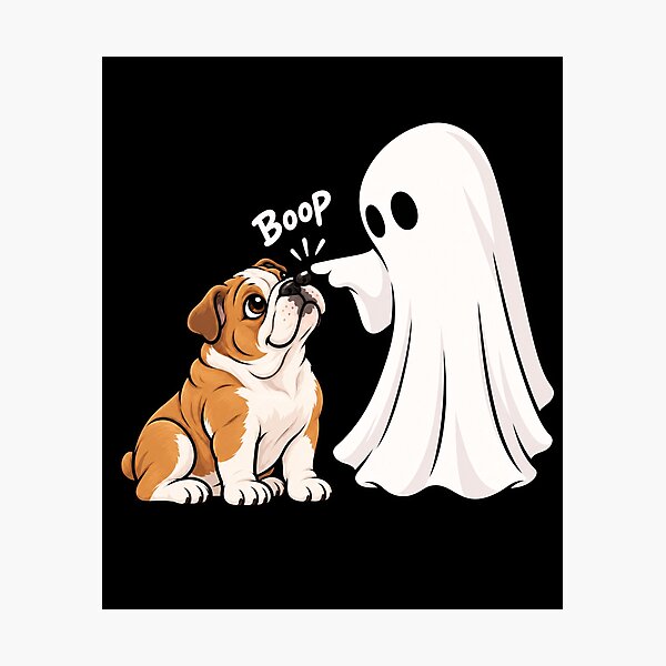 Item preview, Funny Ghost Bulldog Boop Halloween Design Mom Dad designed and sold by rafaeltto.