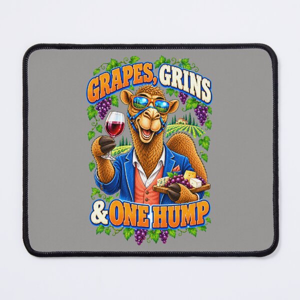 Item preview, Grapes, Grins & One Hump – Funny Lifestyle and Pets T-Shirt – Funny Camel T-Shirt Animal Graphic Camel T-Shirt designed and sold by Camel & Quirk.