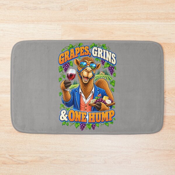 Item preview, Grapes, Grins & One Hump – Funny Lifestyle and Pets T-Shirt – Funny Camel T-Shirt Animal Graphic Camel T-Shirt designed and sold by Camel & Quirk.