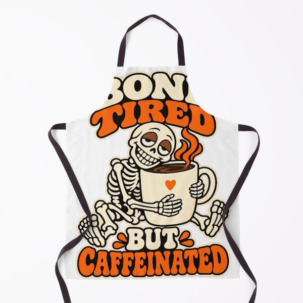 Item preview, Cute Skeleton Coffee - Bone Tired but Caffeinated designed and sold by Cozy Boo Club.