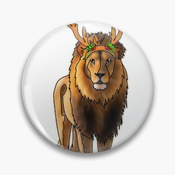 Item preview, Leon the Lion Wearing a antler Hat – animalzinhats designed and sold by Ashley’sAnimalz.