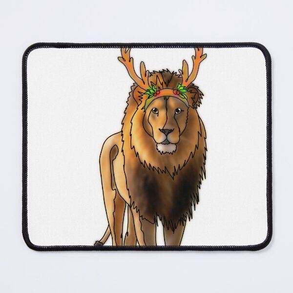 Item preview, Leon the Lion Wearing a antler Hat – animalzinhats designed and sold by Ashley’sAnimalz.