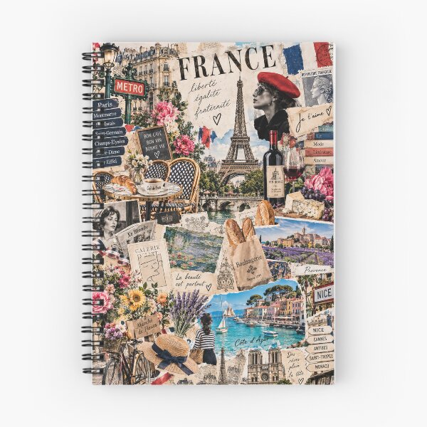 Item preview, France Travel Collage Paris Provence Côte d’Azur Art designed and sold by MetaModel Editions.