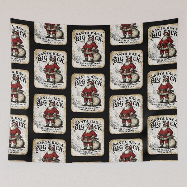Item preview, Santa Has A Big Sack Funny Adult Christmas Dirty Joke Vintage Tin Sign Graphic designed and sold by AnimeSH9.