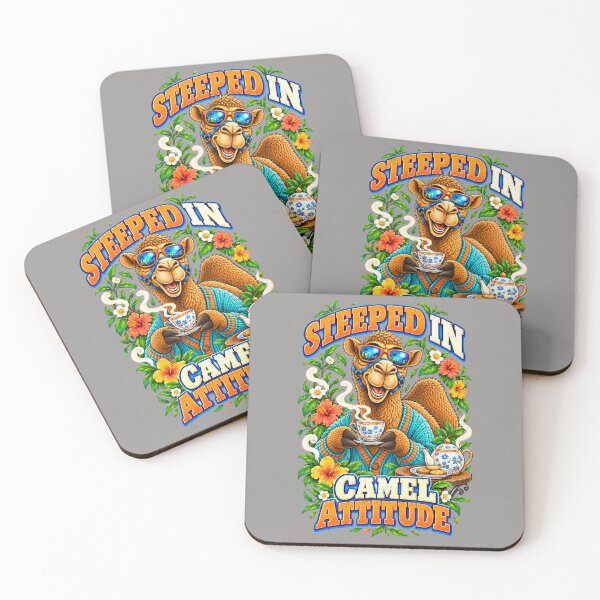 Item preview, Steeped in Camel Attitude – Funny Lifestyle and Pets T-Shirt – Funny Camel T-Shirt Animal Graphic Camel T-Shirt designed and sold by Camel & Quirk.