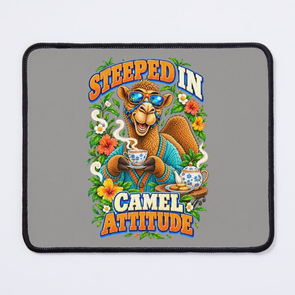Item preview, Steeped in Camel Attitude – Funny Lifestyle and Pets T-Shirt – Funny Camel T-Shirt Animal Graphic Camel T-Shirt designed and sold by Camel & Quirk.