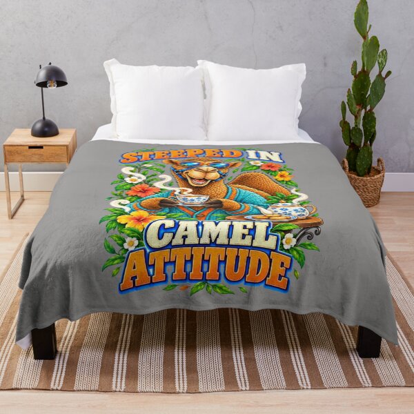 Item preview, Steeped in Camel Attitude – Funny Lifestyle and Pets T-Shirt – Funny Camel T-Shirt Animal Graphic Camel T-Shirt designed and sold by Camel & Quirk.