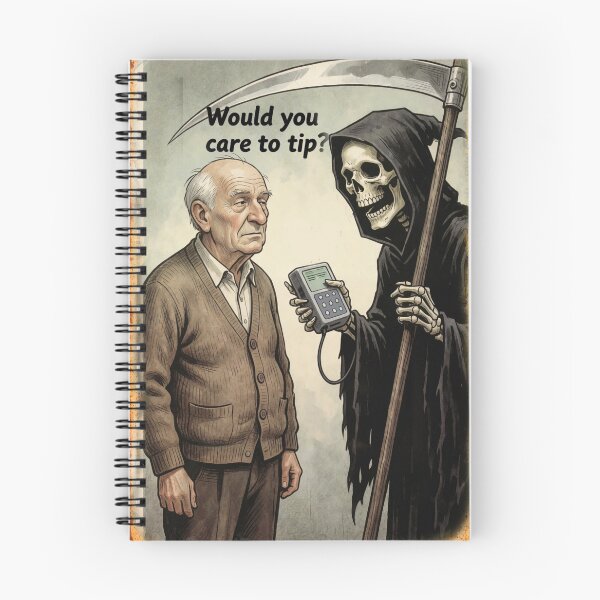 Item preview, Seaside Postcard: Grim Reaper designed and sold by halibutgoatramb.