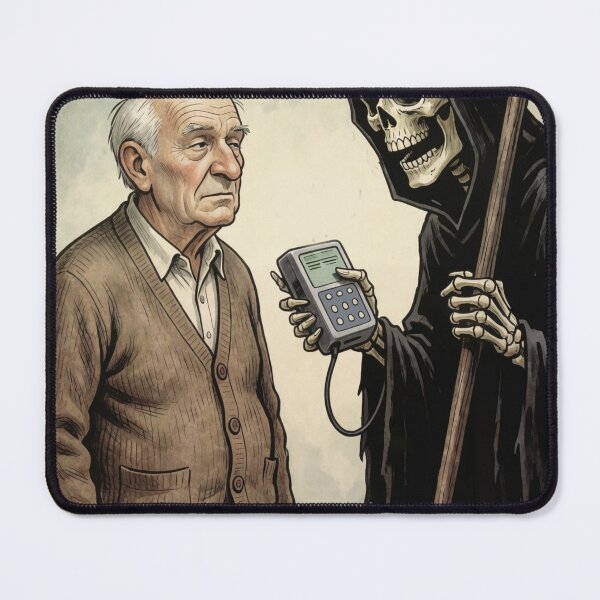 Item preview, Seaside Postcard: Grim Reaper designed and sold by halibutgoatramb.
