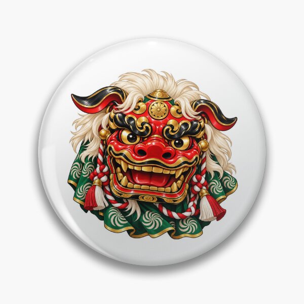 Item preview, Lucky Shishimai Lion Dance – Traditional Japanese Folk Art designed and sold by ミンゲイオービット.