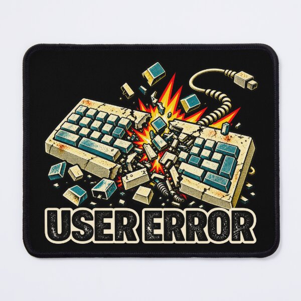 Item preview, USER ERROR – Vintage Computer Humor designed and sold by DopeyRobot.