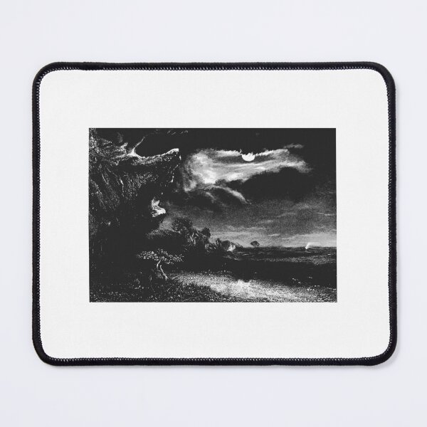 Item preview, Vintage Percy Shelley Gothic Woodcut designed and sold by Antique Science Press.